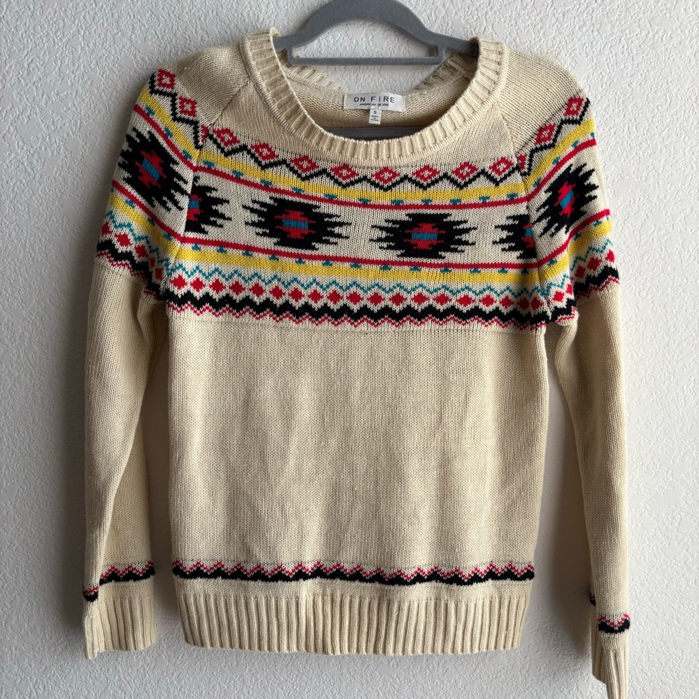 On fire size small Aztec sweater